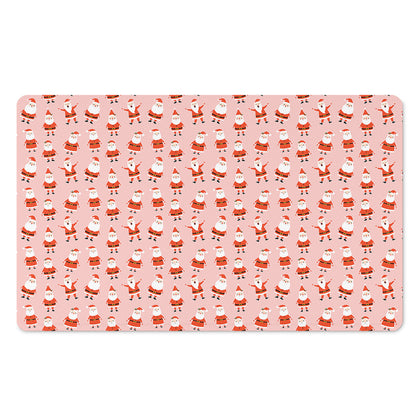 Cute Santa Claus Pattern Print Polyester Doormat