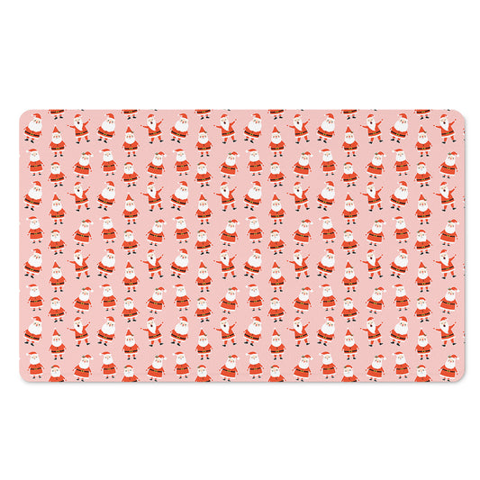 Cute Santa Claus Pattern Print Polyester Doormat