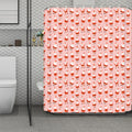 Cute Santa Claus Pattern Print Polyester Shower Curtain