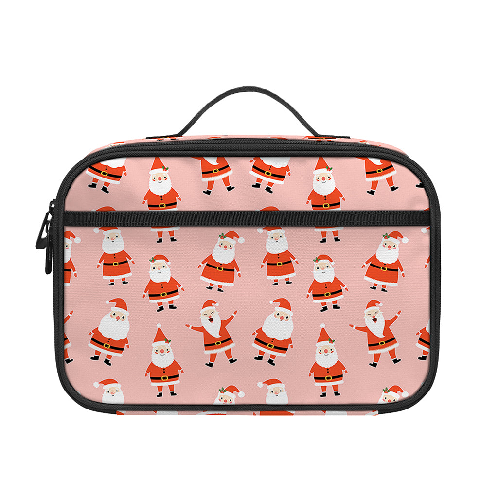 Cute Santa Claus Pattern Print Portable Lunch Bag