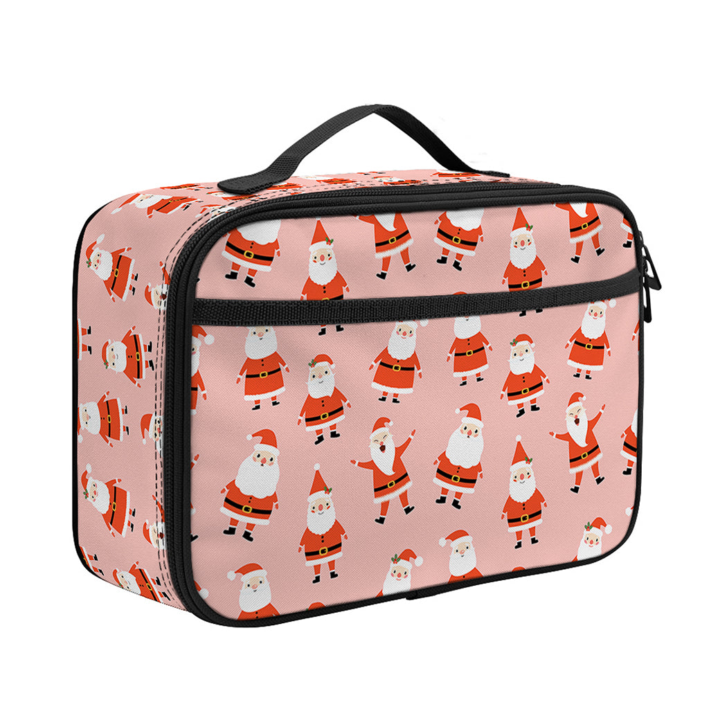 Cute Santa Claus Pattern Print Portable Lunch Bag