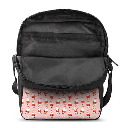 Cute Santa Claus Pattern Print Rectangular Crossbody Bag