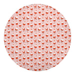 Cute Santa Claus Pattern Print Round Blanket