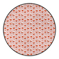 Cute Santa Claus Pattern Print Round Floor Mat