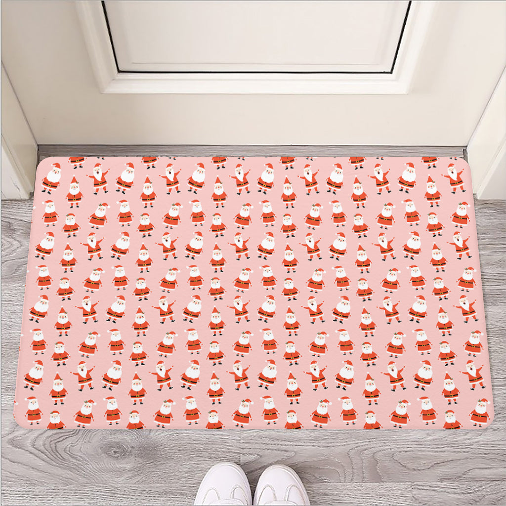 Cute Santa Claus Pattern Print Rubber Doormat