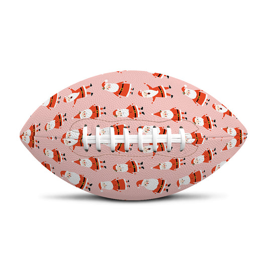 Cute Santa Claus Pattern Print Rugby Ball