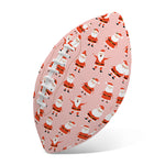 Cute Santa Claus Pattern Print Rugby Ball