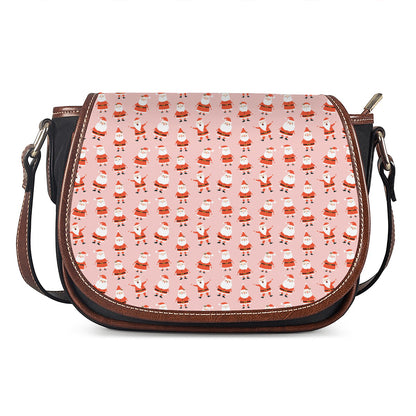 Cute Santa Claus Pattern Print Saddle Bag