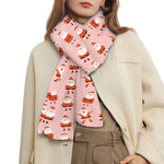 Cute Santa Claus Pattern Print Scarf