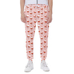 Cute Santa Claus Pattern Print Scuba Joggers