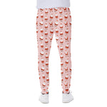 Cute Santa Claus Pattern Print Scuba Joggers