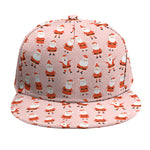 Cute Santa Claus Pattern Print Snapback Cap