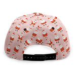 Cute Santa Claus Pattern Print Snapback Cap