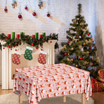 Cute Santa Claus Pattern Print Tablecloth