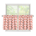 Cute Santa Claus Pattern Print Tier Curtains