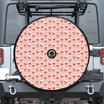 Cute Santa Claus Pattern Print Tire Cover With Camera Hole