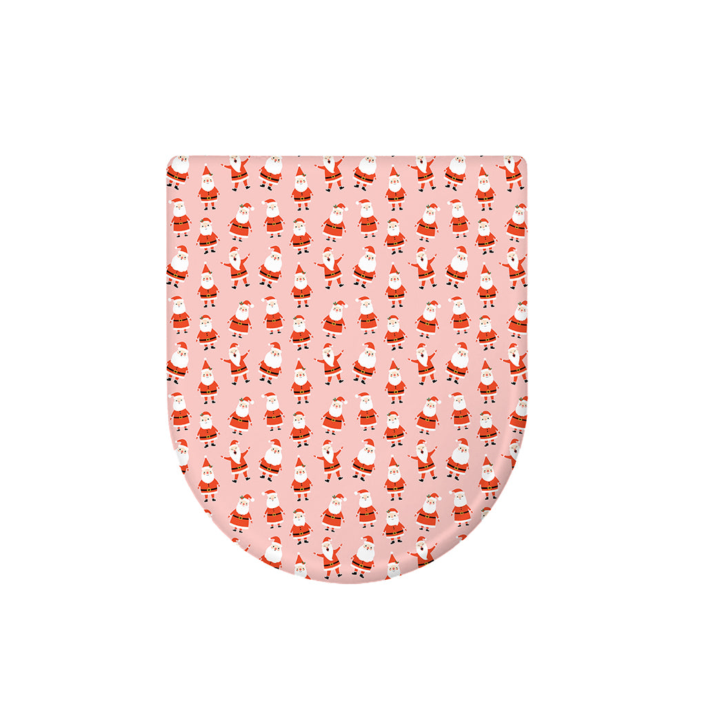 Cute Santa Claus Pattern Print Toilet Lid Cover