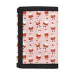 Cute Santa Claus Pattern Print Trifold Wallet