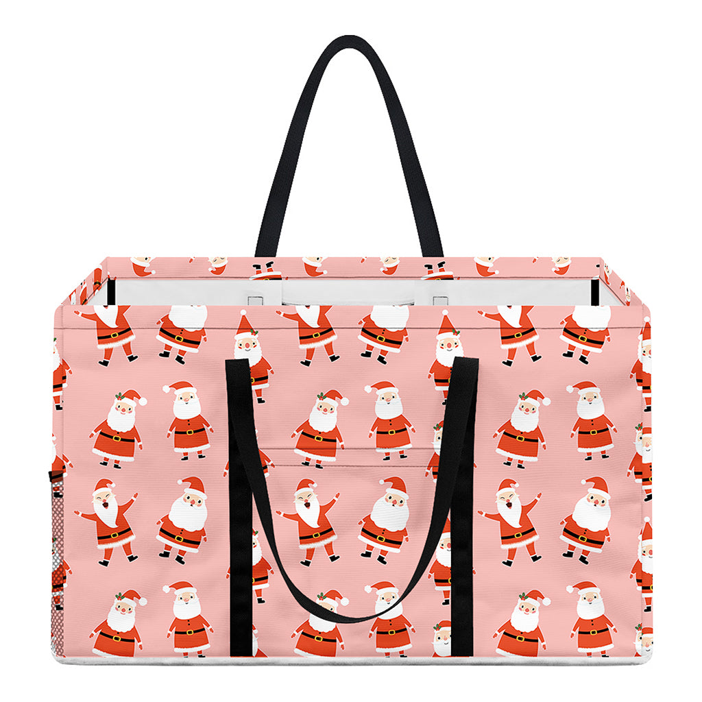 Cute Santa Claus Pattern Print Utility Tote Bag