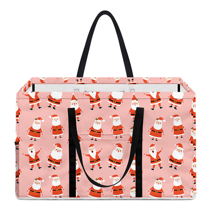 Cute Santa Claus Pattern Print Utility Tote Bag