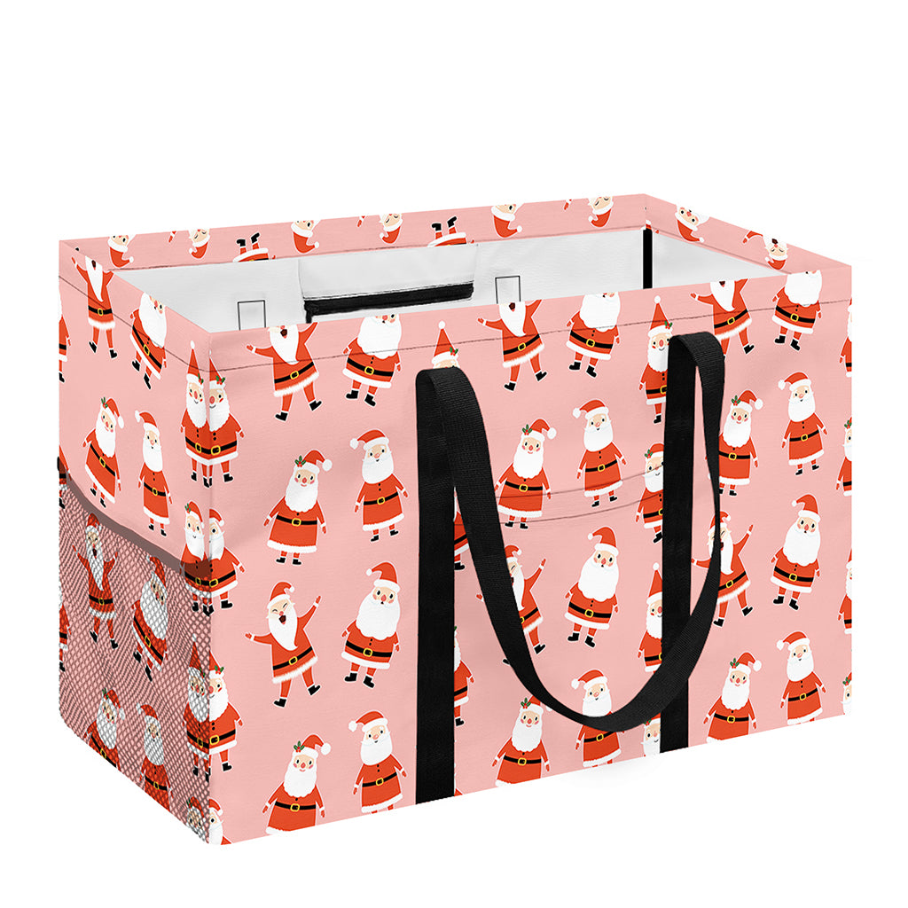 Cute Santa Claus Pattern Print Utility Tote Bag