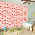 Cute Santa Claus Pattern Print Wall Sticker