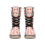 Cute Santa Claus Pattern Print Winter Boots