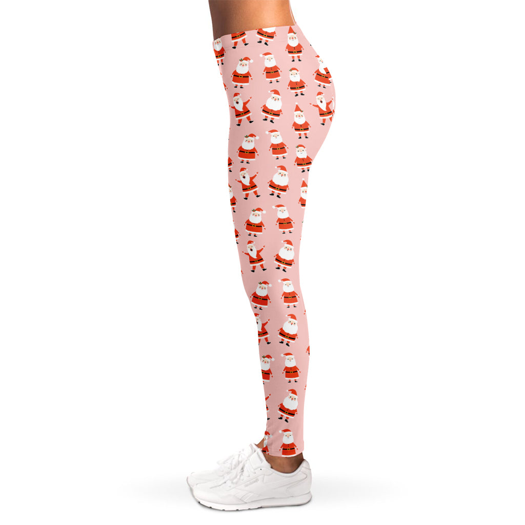 Cute Santa Claus Pattern Print Women's Leggings