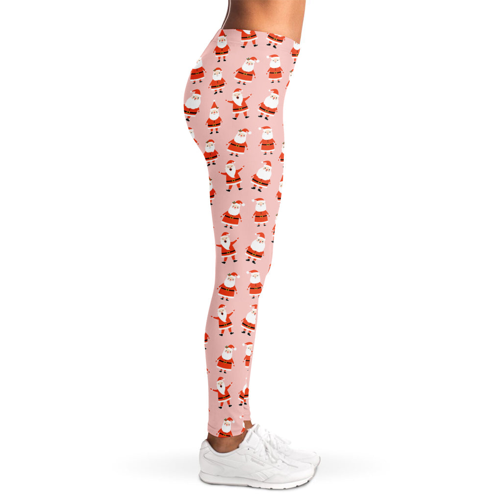 Cute Santa Claus Pattern Print Women's Leggings