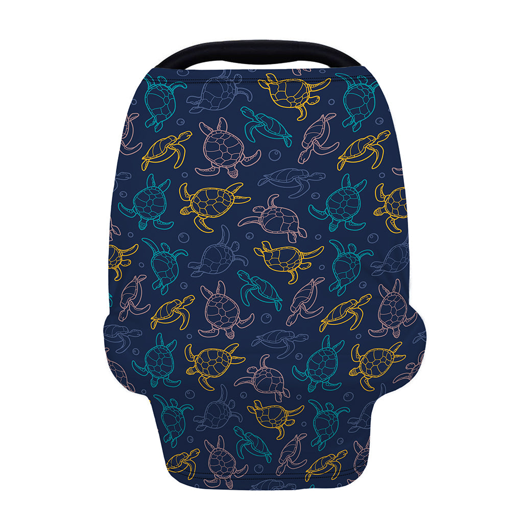 Cute Sea Turtle Pattern Print Baby Seat Cover