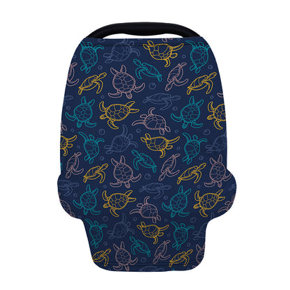 Cute Sea Turtle Pattern Print Baby Seat Cover