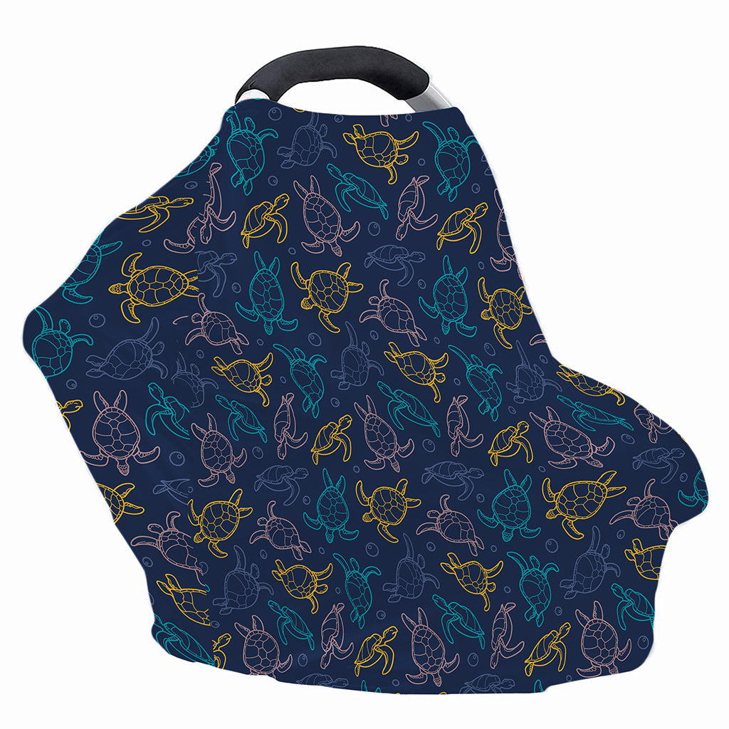 Cute Sea Turtle Pattern Print Baby Seat Cover