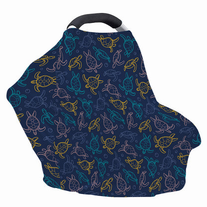 Cute Sea Turtle Pattern Print Baby Seat Cover
