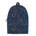 Cute Sea Turtle Pattern Print Backpack