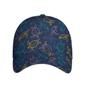 Cute Sea Turtle Pattern Print Baseball Cap