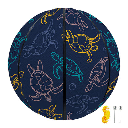 Cute Sea Turtle Pattern Print Basketball