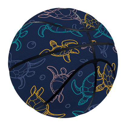 Cute Sea Turtle Pattern Print Basketball