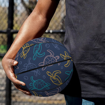 Cute Sea Turtle Pattern Print Basketball