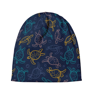 Cute Sea Turtle Pattern Print Beanie