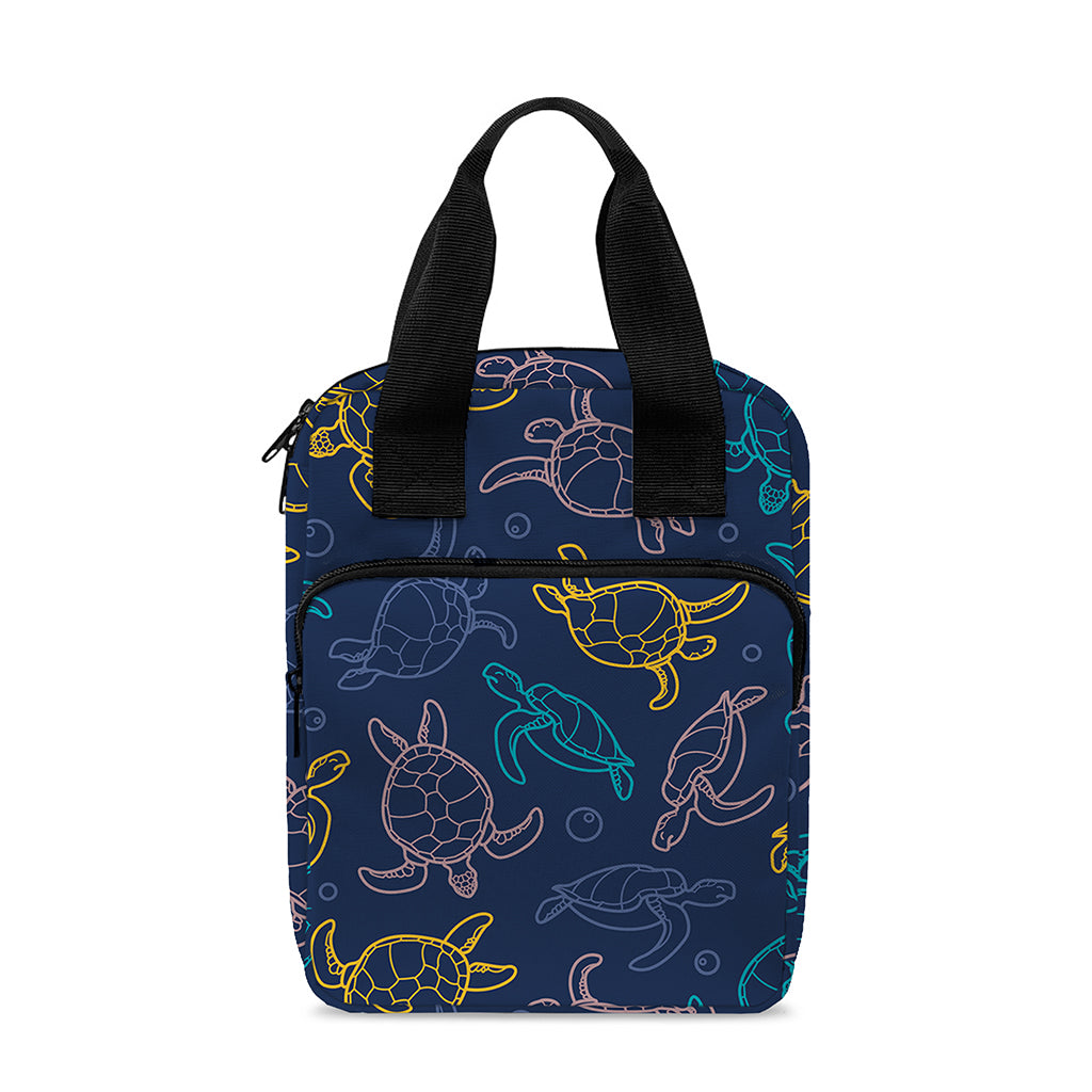 Cute Sea Turtle Pattern Print Bible Tote Bag