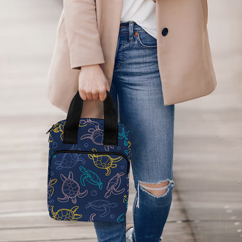 Cute Sea Turtle Pattern Print Bible Tote Bag