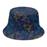 Cute Sea Turtle Pattern Print Bucket Hat