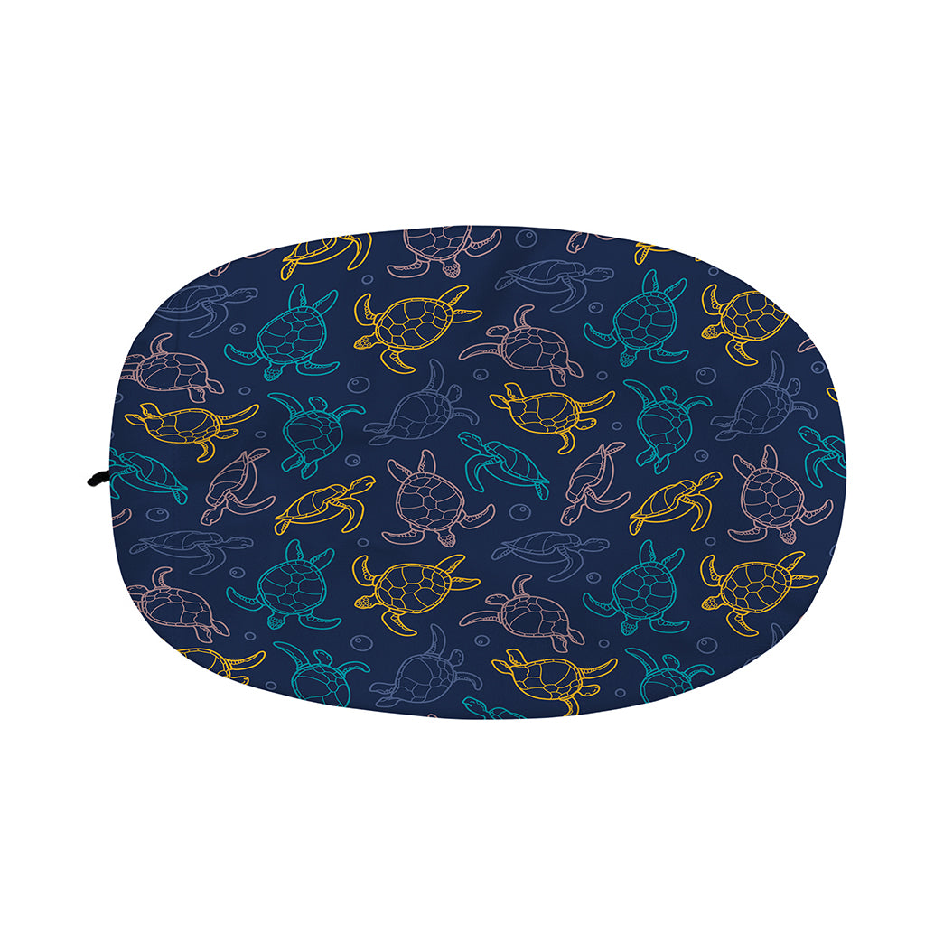 Cute Sea Turtle Pattern Print Car Side Mirror Covers