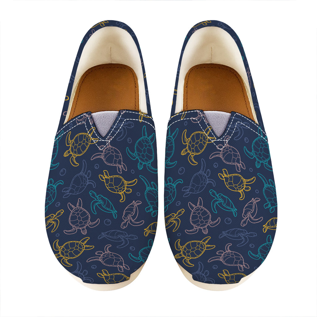 Cute Sea Turtle Pattern Print Casual Shoes
