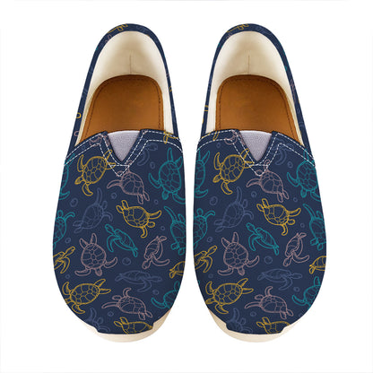 Cute Sea Turtle Pattern Print Casual Shoes