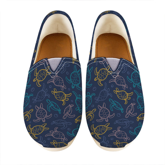Cute Sea Turtle Pattern Print Casual Shoes