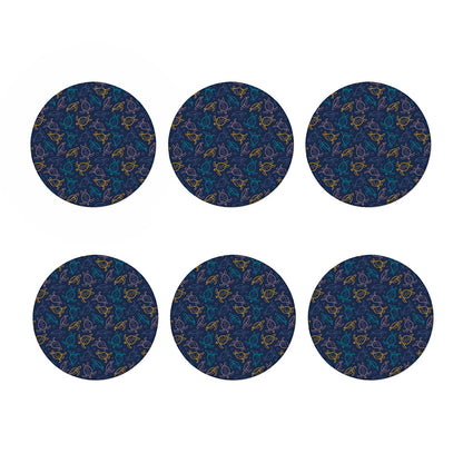 Cute Sea Turtle Pattern Print Coaster Set