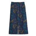 Cute Sea Turtle Pattern Print Cotton Front Slit Maxi Skirt