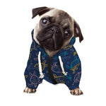 Cute Sea Turtle Pattern Print Dog Zip Up Hoodie