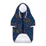 Cute Sea Turtle Pattern Print Dog Zip Up Hoodie